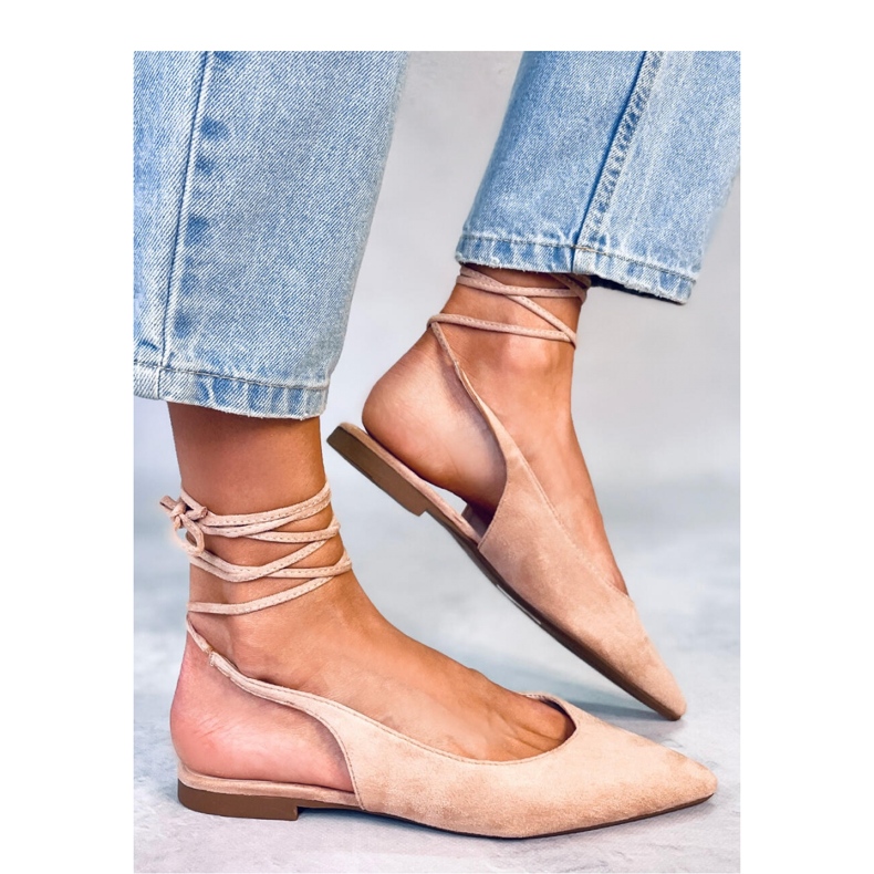 Dentoni Bailarinas con cordones nude - Inello beige 1