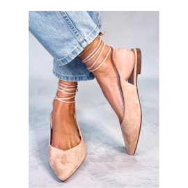 Dentoni Bailarinas con cordones nude - Inello beige 2