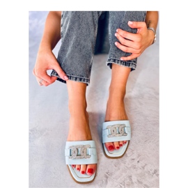 Sandalia chanclas Mille azul strass - Inello 3