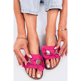 Sandalia Chanclas de corcho con osito Loups Fucsia - Inello rosa 1