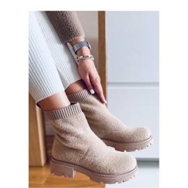 Botas calcetín Roanna Caqui - Inello beige 4
