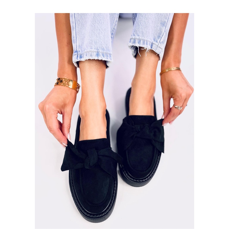 Tempelton Mocasines ante negro con lazo - Inello 2