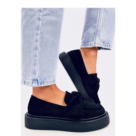 Tempelton Mocasines ante negro con lazo - Inello 3
