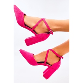Salón Thois fucsia con tiras cruzadas - Inello rosado 2