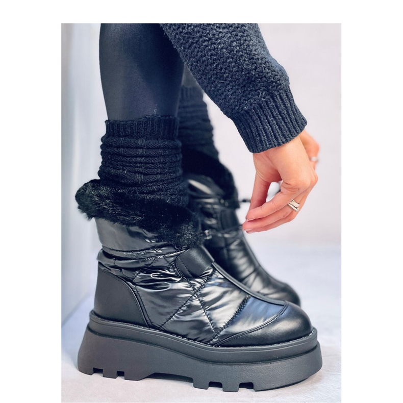 Tavaris Botas de nieve negras con pelo - Inello negro 2