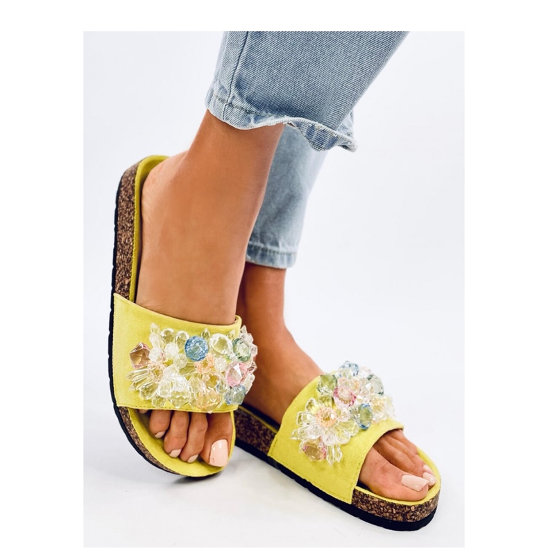 Sandalia Chanclas de corcho con piedras Maliv Green - Inello verde 1