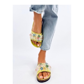 Sandalia Chanclas de corcho con piedras Maliv Green - Inello verde 3
