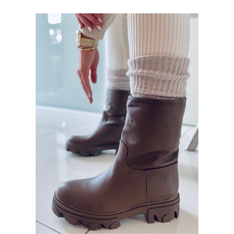 Botín recto Bunton Army Green - Inello marrón 2