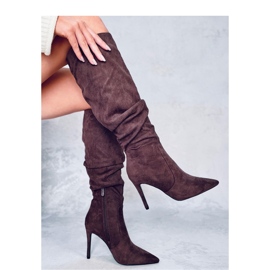 Botas clásicas de tacón Danielle Brown - Inello marrón 2