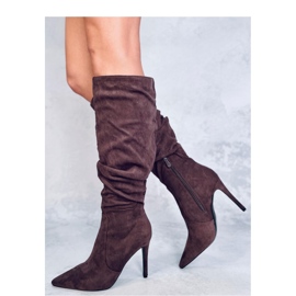Botas clásicas de tacón Danielle Brown - Inello marrón 4