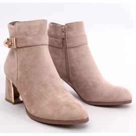 Botines elegantes de tacón Khalia Khaki - Inello beige 1
