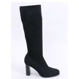 Claudia Botas calcetín tacón negro - Inello 1