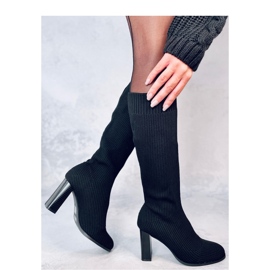 Claudia Botas calcetín tacón negro - Inello 4