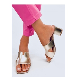 Sandalia chanclas tacón Vallon Gold - Inello amarillo 2