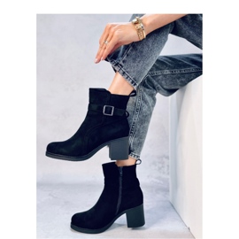 Rennia Botines tacón ancho negro - Inello 3