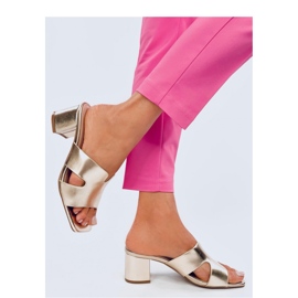 Sandalia chanclas tacón Vallon Gold - Inello amarillo 3