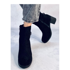 Rennia Botines tacón ancho negro - Inello 4