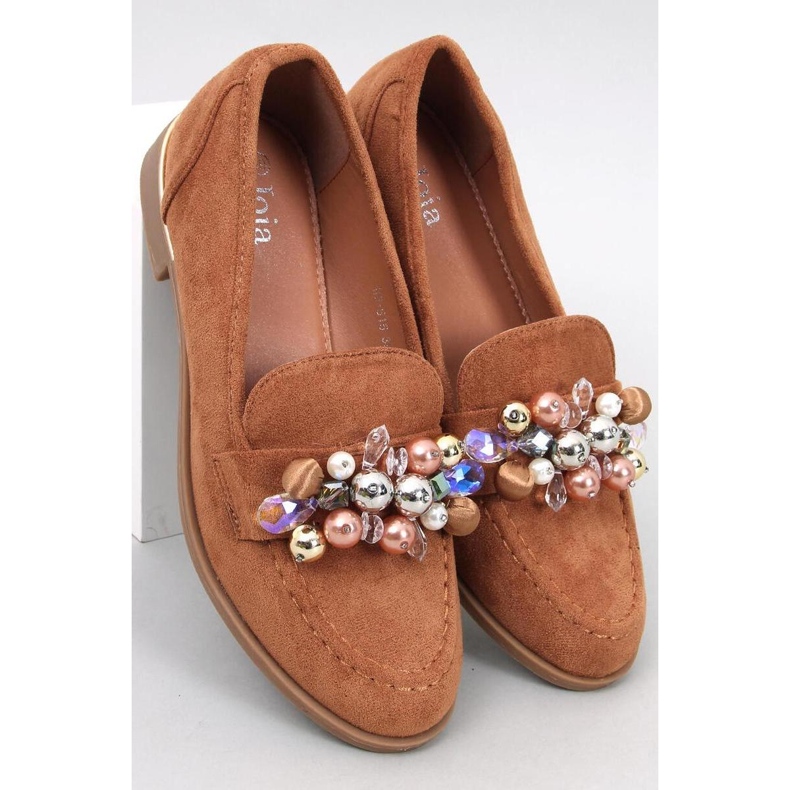 Anselme Mocasines Camel con piedras - Inello marrón 1