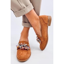 Anselme Mocasines Camel con piedras - Inello marrón 3