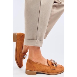 Anselme Mocasines Camel con piedras - Inello marrón 4
