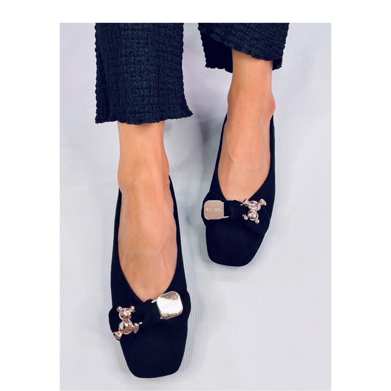 Cranny Bailarinas negras con osito dorado - Inello negro 1