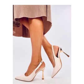 Stilettos de charol con tacón abierto Mariot Beige - Inello 1 Stilettos de charol con tacón abierto Mariot Beige - Inello 1