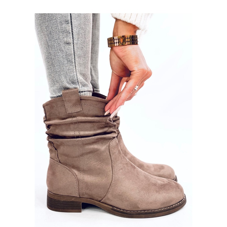 Wonger Botines planos clásicos caqui - Inello beige 1