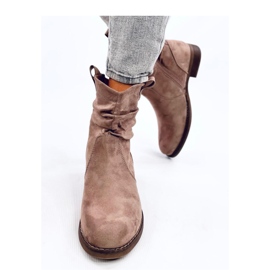 Wonger Botines planos clásicos caqui - Inello beige 2
