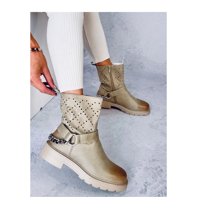 Botines calados Issey Verde - Inello 1 Botines calados Issey Verde - Inello 1