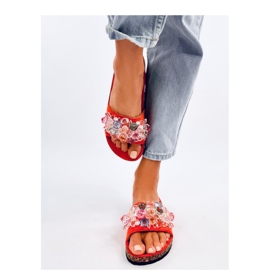 Sandalia Chanclas de corcho con piedras Maliv Naranja - Inello 3