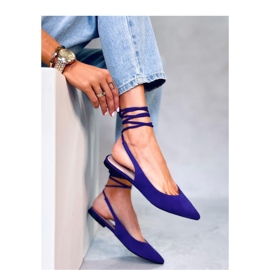 Dentoni Bailarinas con cordones morado - Inello púrpura 1