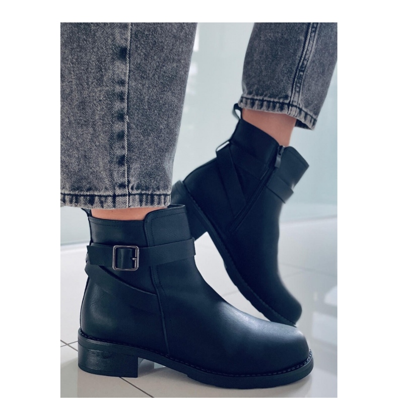 Botas Chelsea mujer flor Rubio Negro - Inello 2