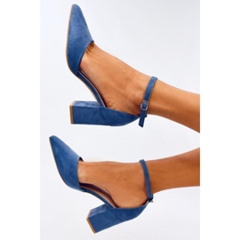 Pozzi Denim Salón con tira al tobillo azul - Inello 1