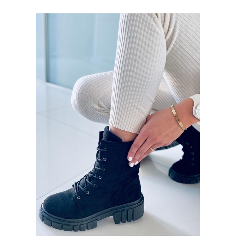 Botines cordones Kelis negro - Inello 2