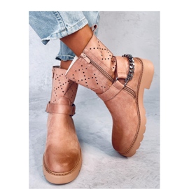 Botines calados Issey caqui - Inello beige 3