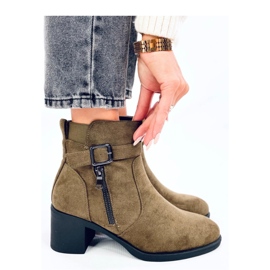 Botines clásicos de tacón Irving Verde - Inello 1 Botines clásicos de tacón Irving Verde - Inello 1