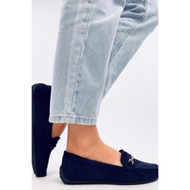 Mocasines mujer en ante Sourd Navy - Inello 4