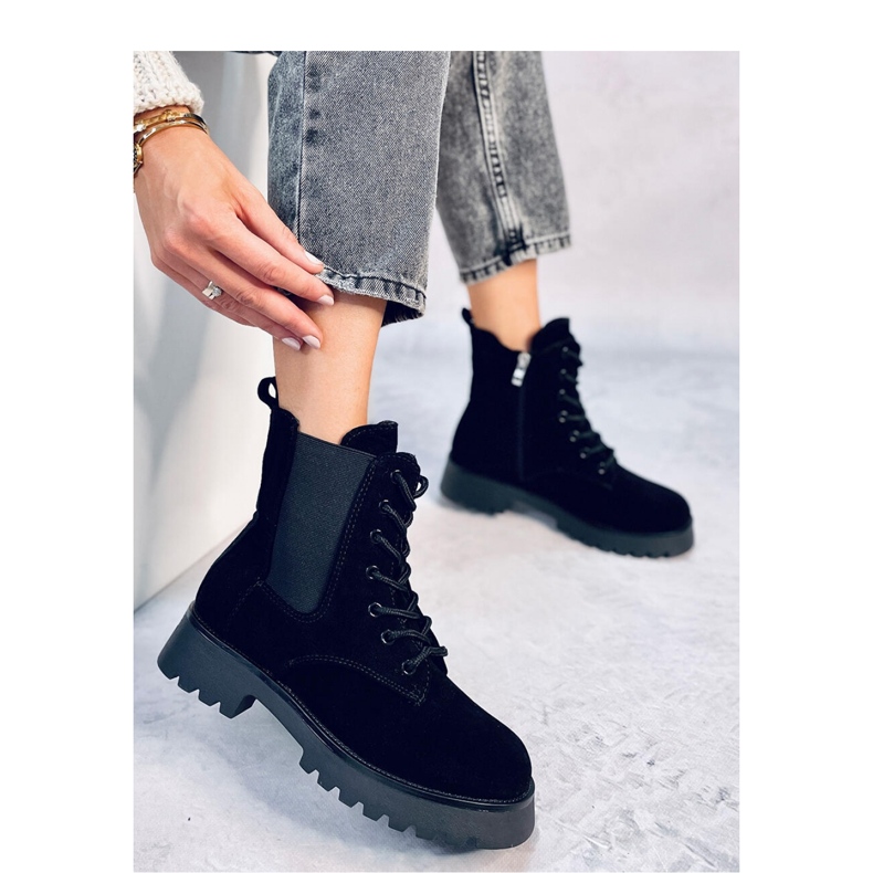 Franti Botas Chelsea negras con cordones - Inello negro 2