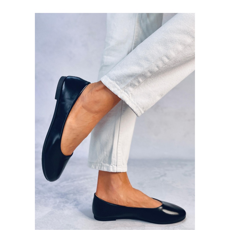 Bailarinas con aplicación de piel Tova Negro - Inello 1