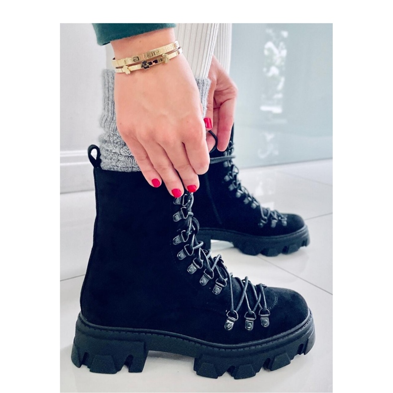 Botín trabajador con cordones Conor Black - Inello negro 2