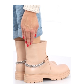 Botines Cindy nude cadena - Inello beige 3