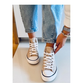 Zapatillas altas Jude de lona caqui - Inello beige 3