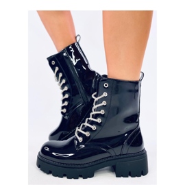 Botas bovver lacadas Quanes Miroir - Inello negro 1