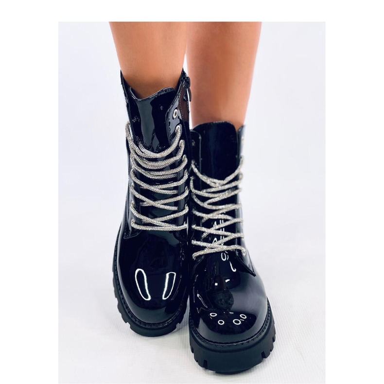 Botas bovver lacadas Quanes Miroir - Inello negro 2