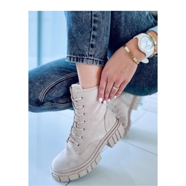 Kelis Botines cordones beige - Inello 2