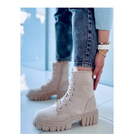 Kelis Botines cordones beige - Inello 4