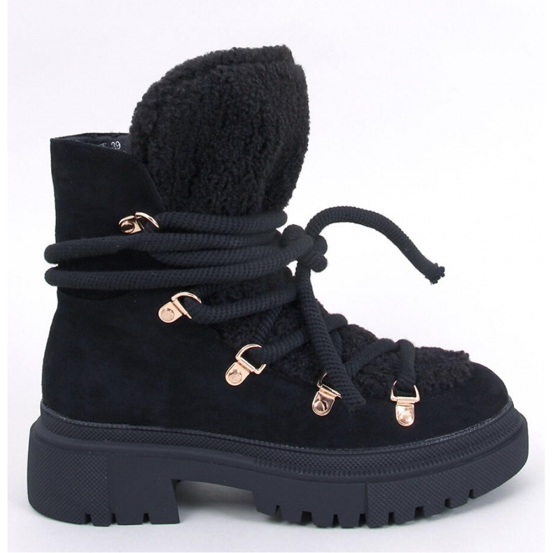 Botas de nieve de piel de oveja Shea Black - Inello negro 1