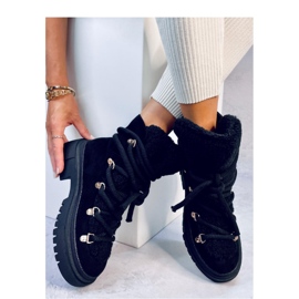 Botas de nieve de piel de oveja Shea Black - Inello negro 3