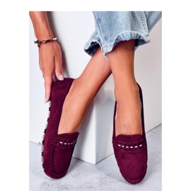 Mocasines de mujer Guerra Vino - Inello rojo 2