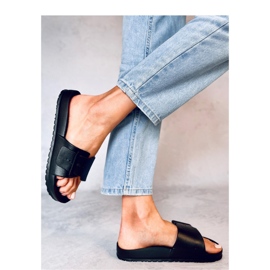 Sandalia Chanclas de goma con hebilla Romero Negro - Inello 2
